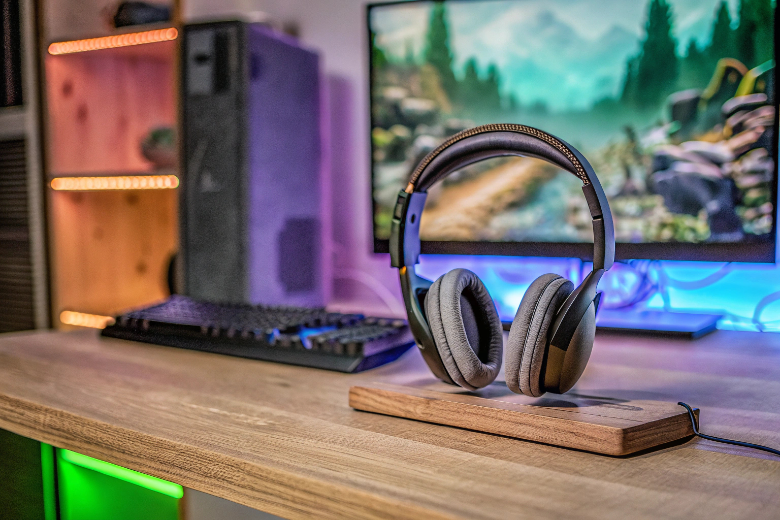 Ein Spieler, der das Logitech G432 Headset bei einer intensiven Gaming-Session verwendet. Logitech G432 Gaming Headset