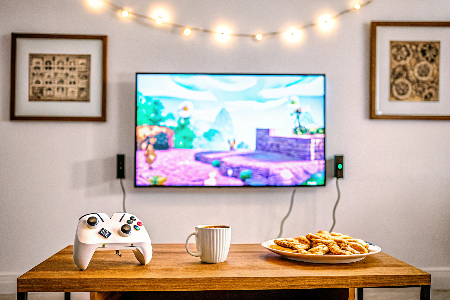 Ein Spieler, der ein Indie-Spiel auf einer Konsole spielt Indie-Spielerlebnis
