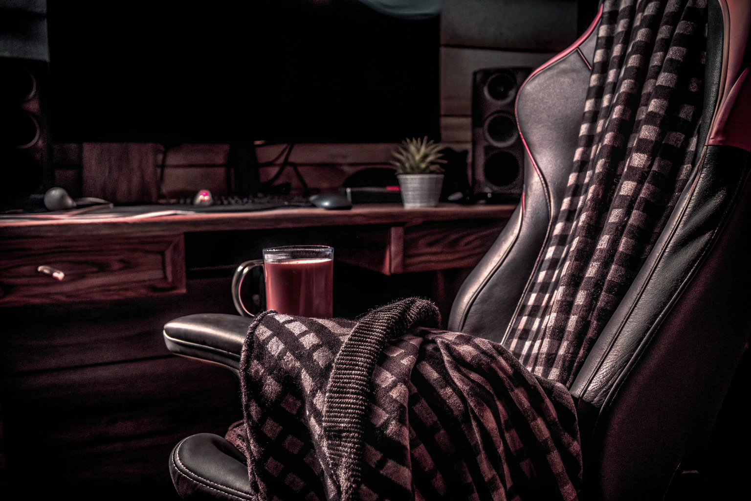 Ein Spieler, der eine Pause vom Gaming einlegt und sich entspannt. Spieler bei einer Pause