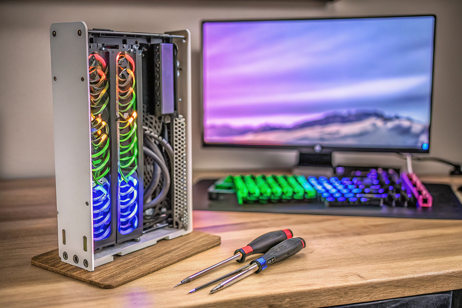 Ein Spieler, der seinen PC mit einem Modding-Tool aufrüstet PC-Aufrüstung mit Modding-Tool