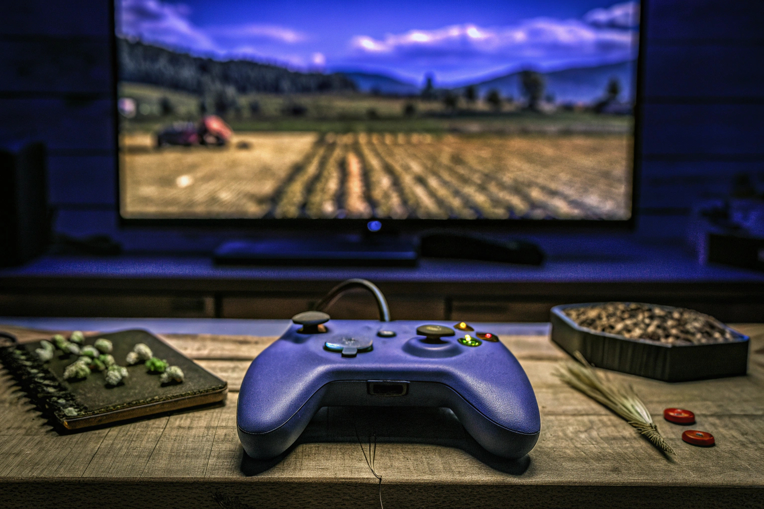 Ein Spieler verwendet den Logitech G Saitek Farm Sim Controller für ein immersives Spielerlebnis. Logitech Farm Sim Controller im Einsatz