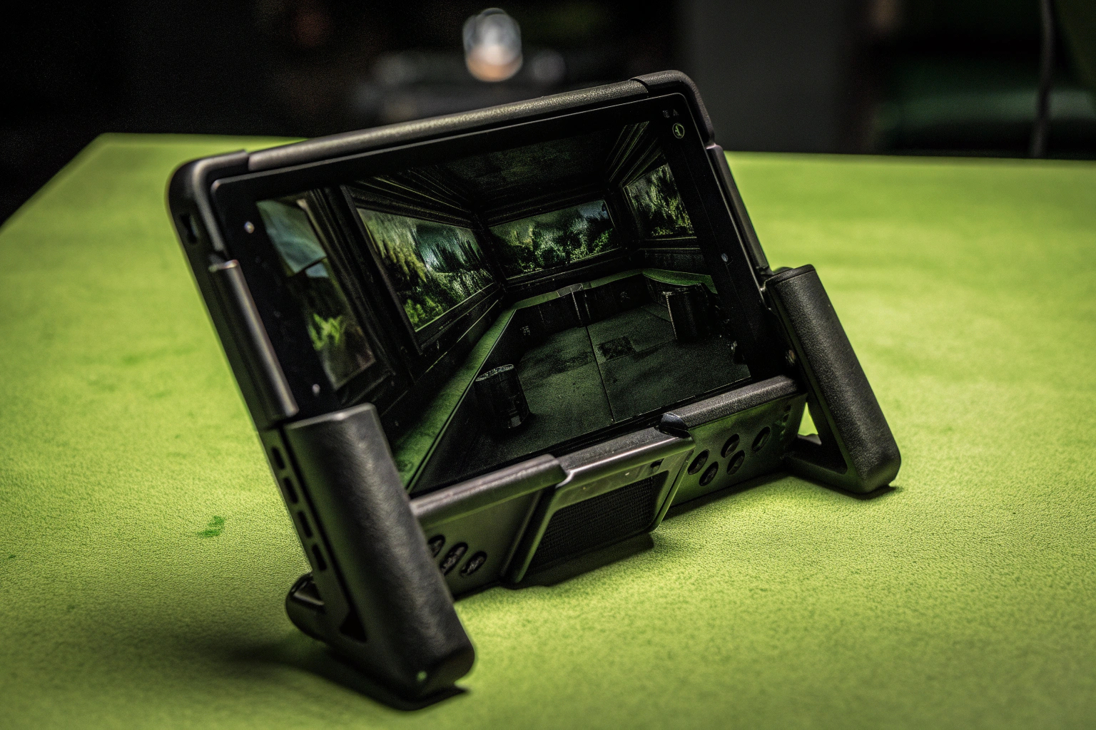 Tablet-Spiel-Joystick-Griff im Einsatz