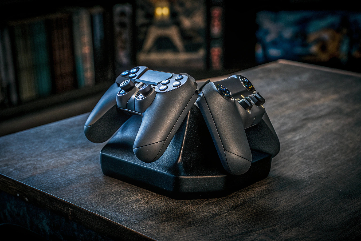 Ein stilvoller Controller-Ladeständer, der zwei Controller gleichzeitig auflädt. Controller-Ladeständer für Google Stadia