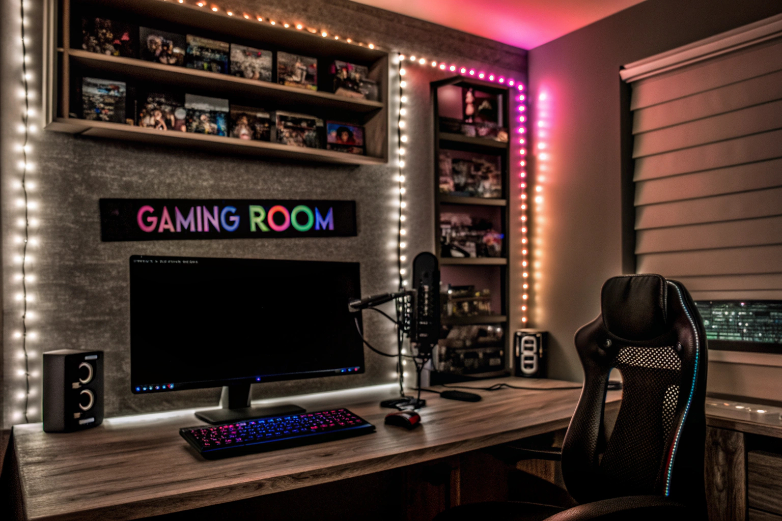 Ein Streamer, der an seinem Setup mit Mikrofon und Kamera arbeitet. Streamer mit Mikrofon und Kamera