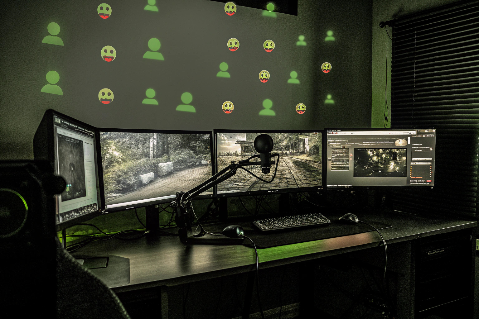 Streamer interagiert mit Publikum