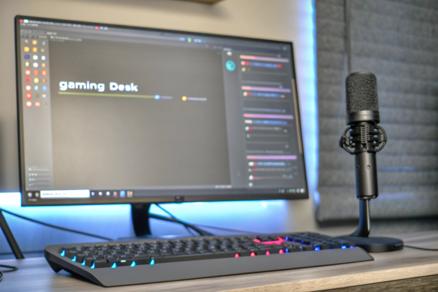 Ein Streamer, der mit seinem Publikum über den Chat interagiert. Streamer Interaktion mit Publikum