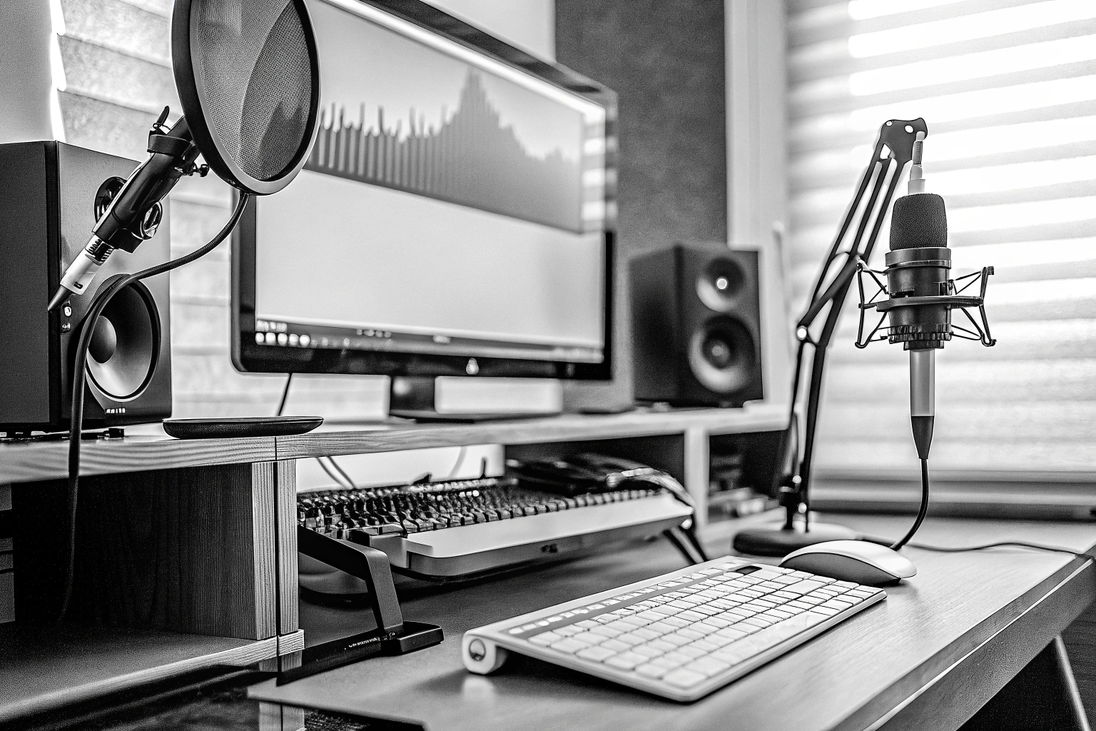 Ein Streamer, der seine Audio- und Videoeinstellungen am Computer optimiert. Streamer optimiert Einstellungen