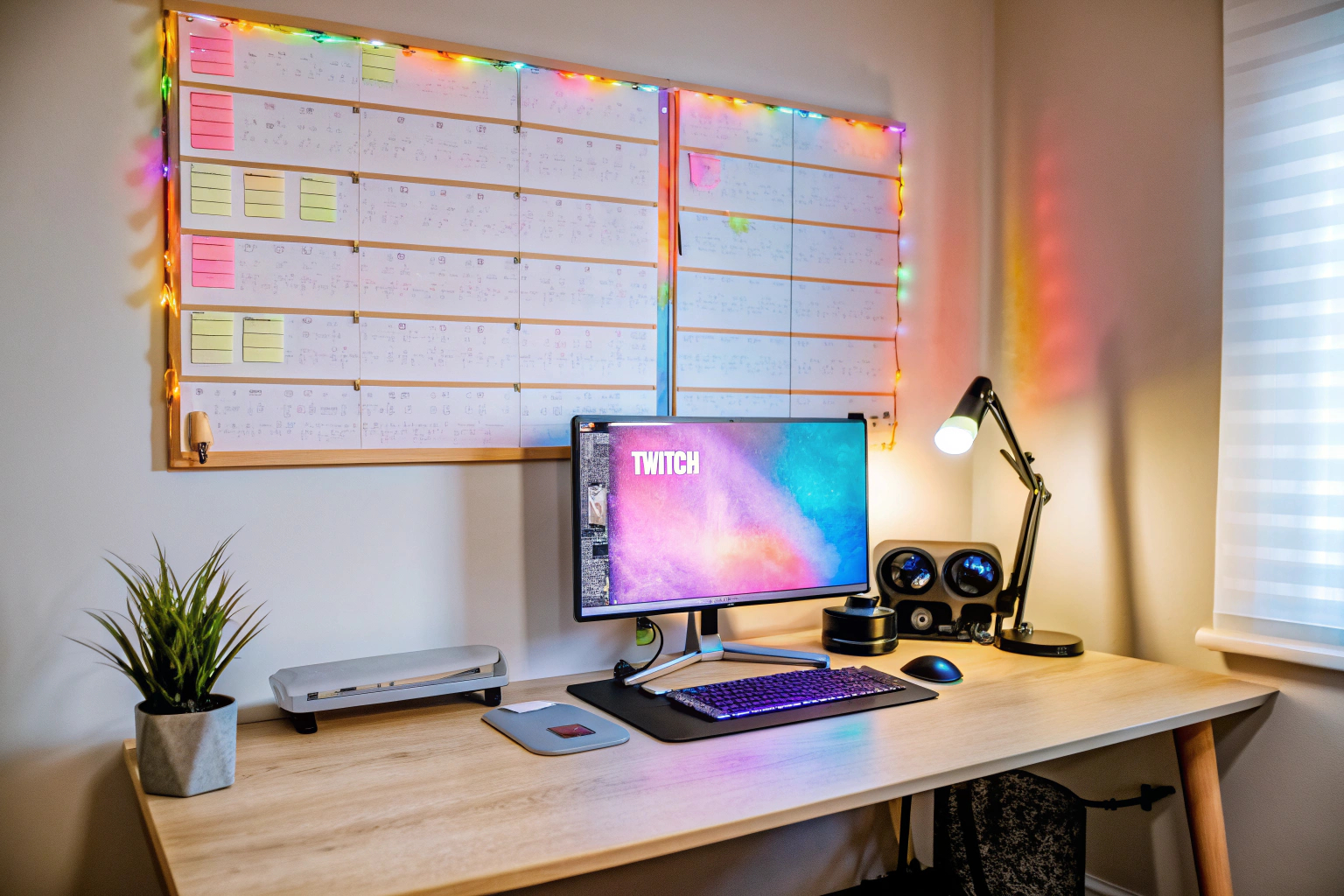 Ein Streamer, der seinen Streaming-Zeitplan plant. Streaming-Zeitplan erstellen