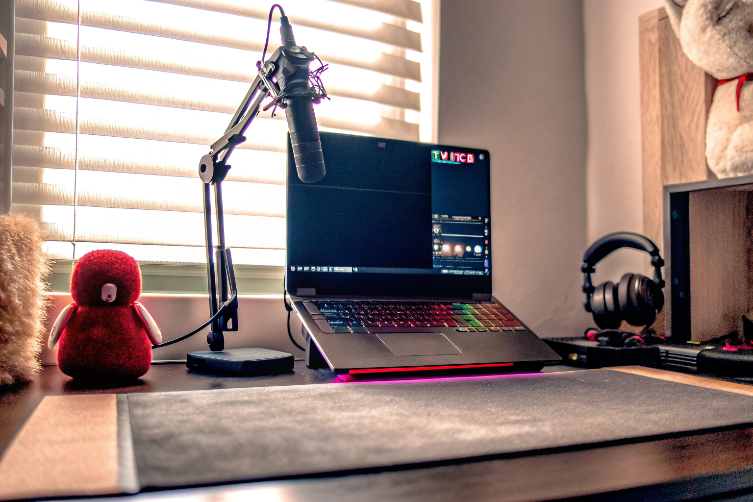 Ein Streamer, der seinen Twitch-Kanal monetarisiert mit Abonnements und Spenden. Monetarisierung auf Twitch