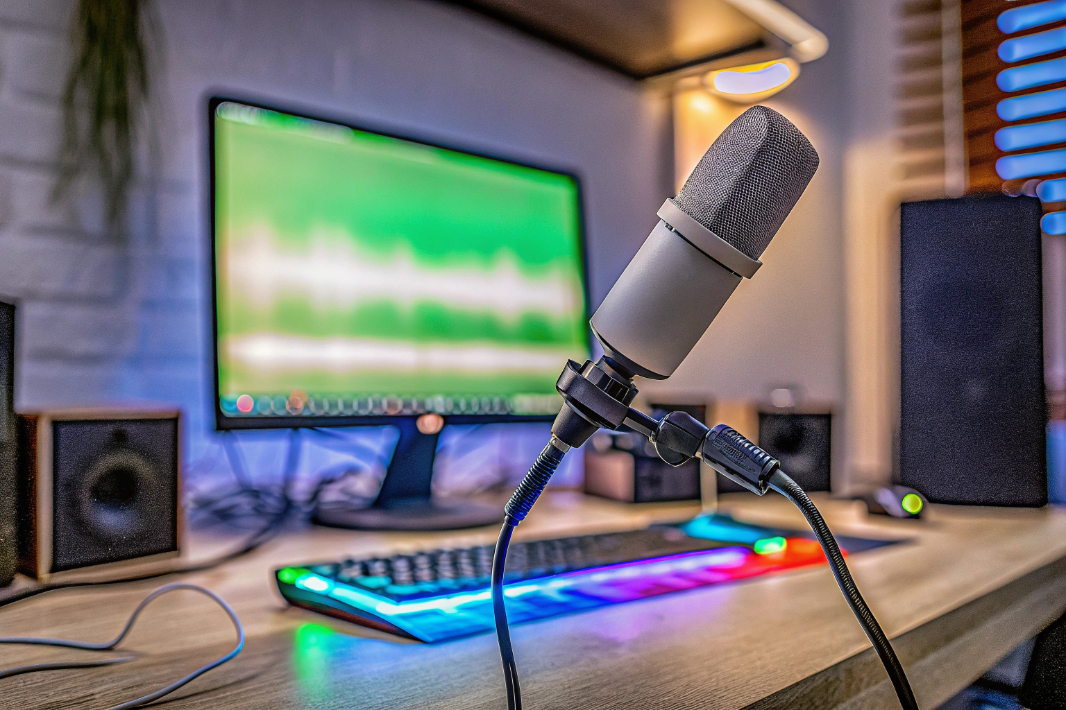 Ein Streamer führt einen Technik-Check vor dem Stream durch. Technik-Check