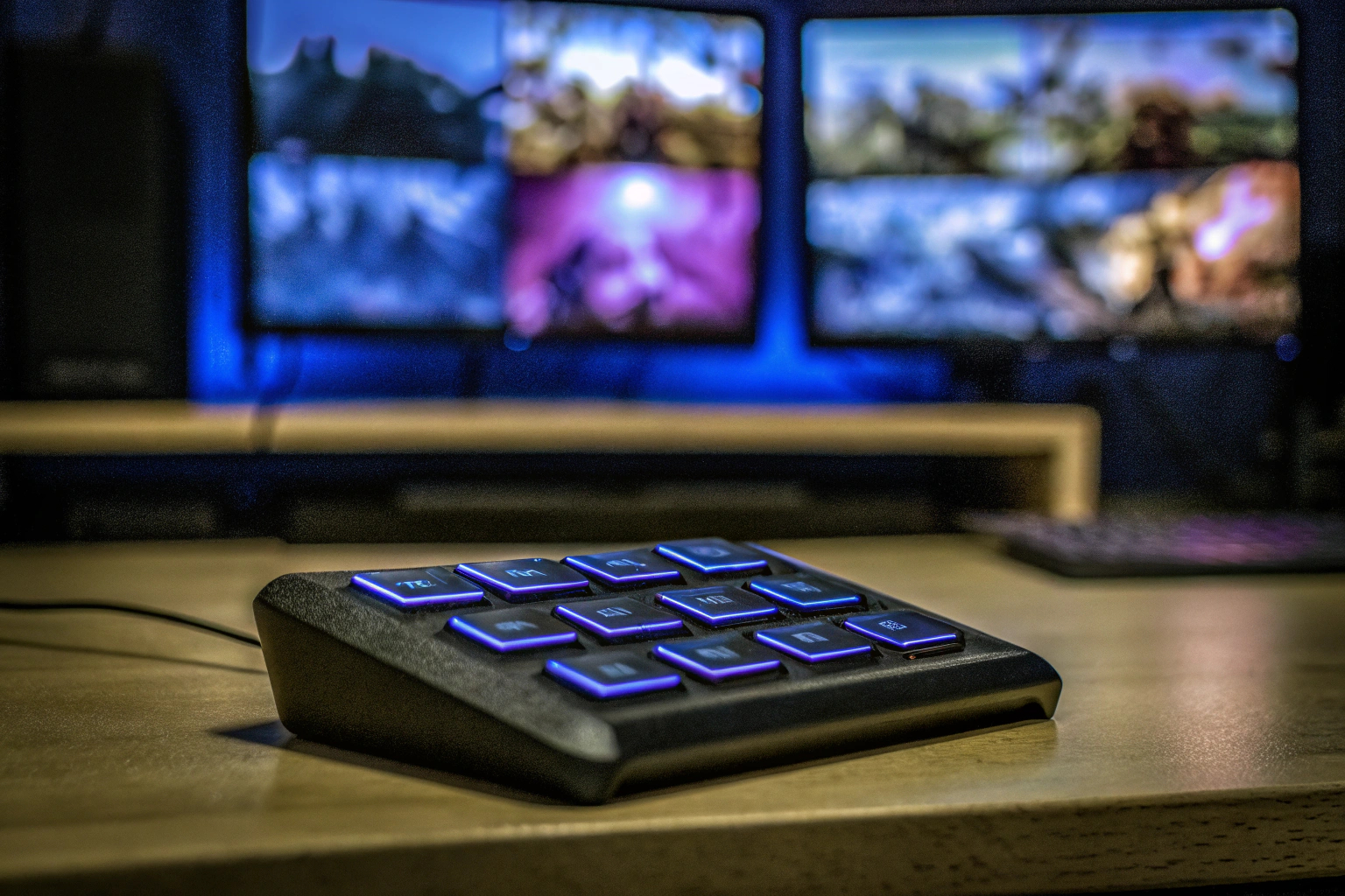 Ein Streamer nutzt das Elgato Stream Deck Neo während seines Livestreams. Streamer mit Elgato Stream Deck Neo