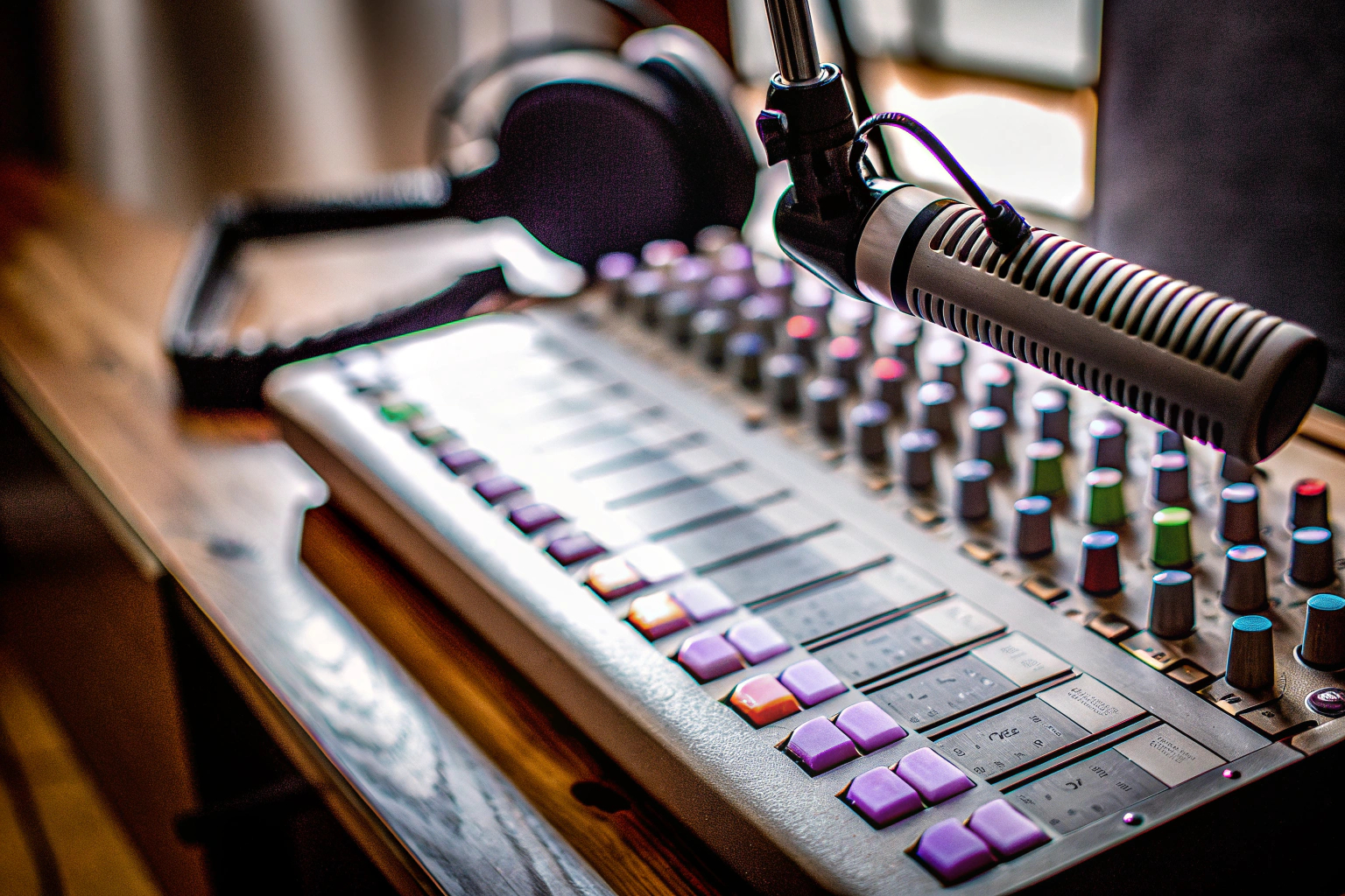 Ein Streamer richtet sein Audio-Equipment ein, um die beste Klangqualität zu erzielen. Einrichtung von Audio-Equipment