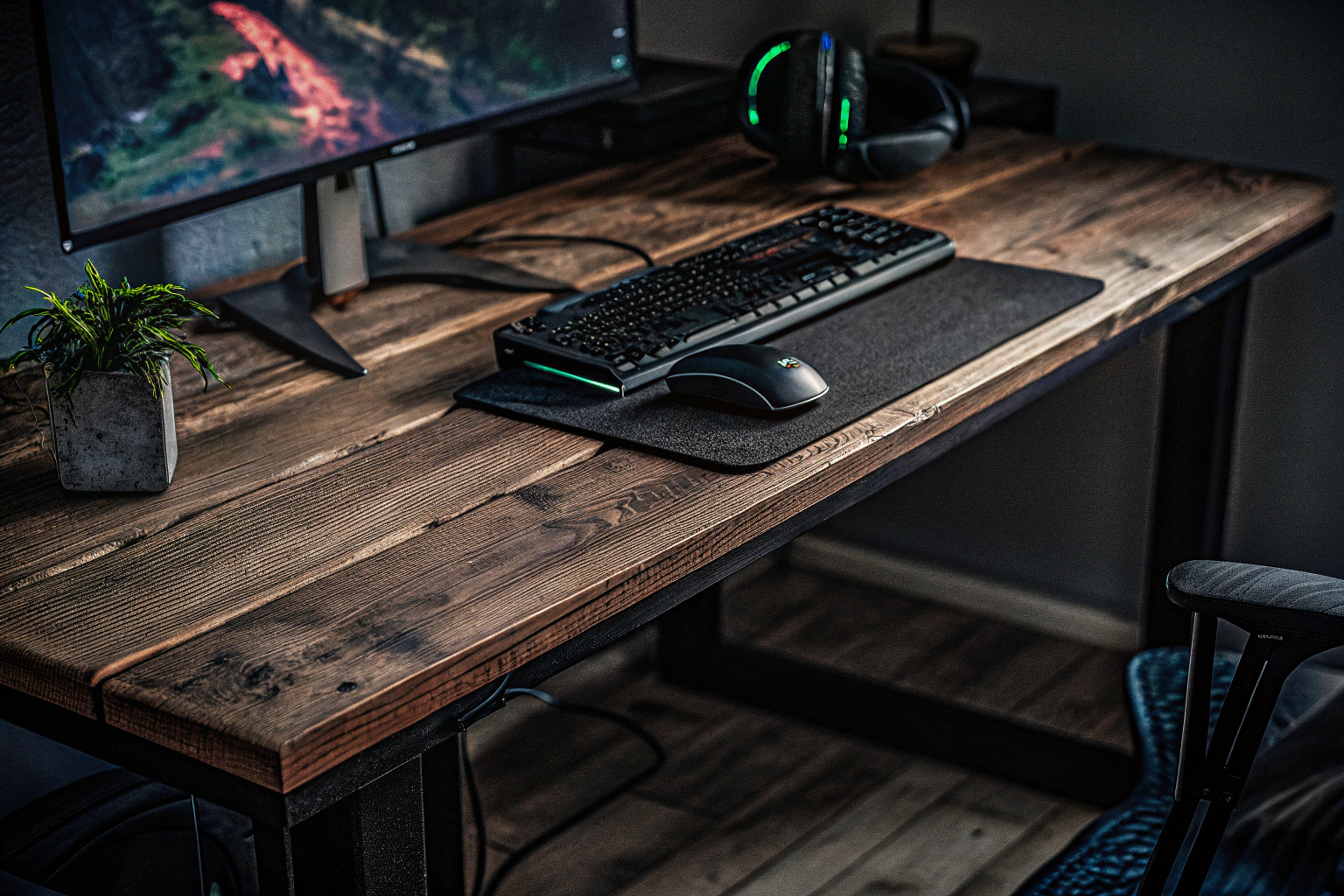 Ein umweltfreundliches Gaming-Setup mit nachhaltigen Produkten. Umweltfreundliches Gaming-Setup