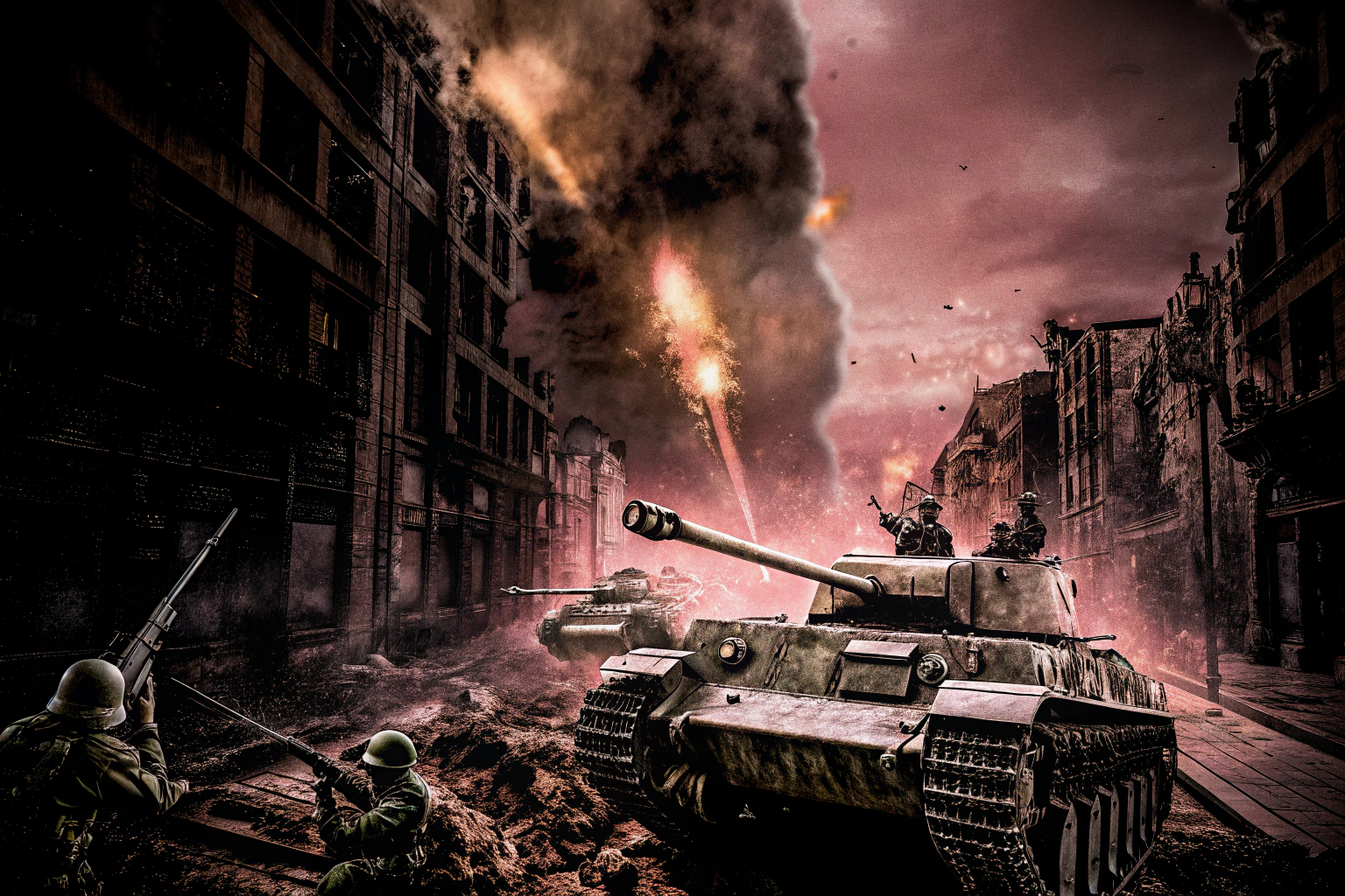 Eine epische Schlacht aus einem der bekanntesten Actionspiele, die die Spannung des Genres widerspiegelt. Epische Schlacht in einem Actionspiel