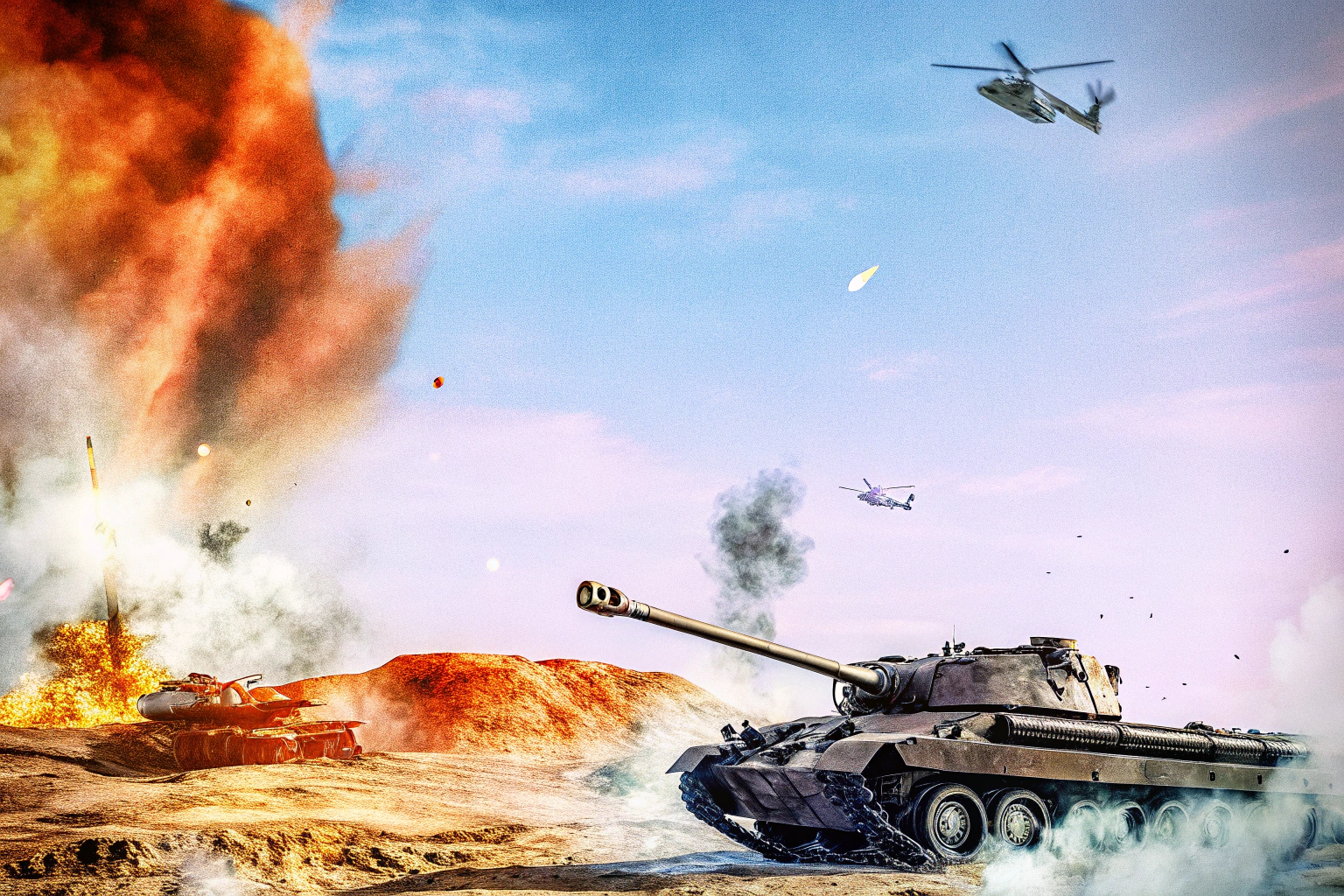 Eine epische Schlacht in Battlefield 4 mit mehreren Spielern und Fahrzeugen. Battlefield 4 Multiplayer Schlacht