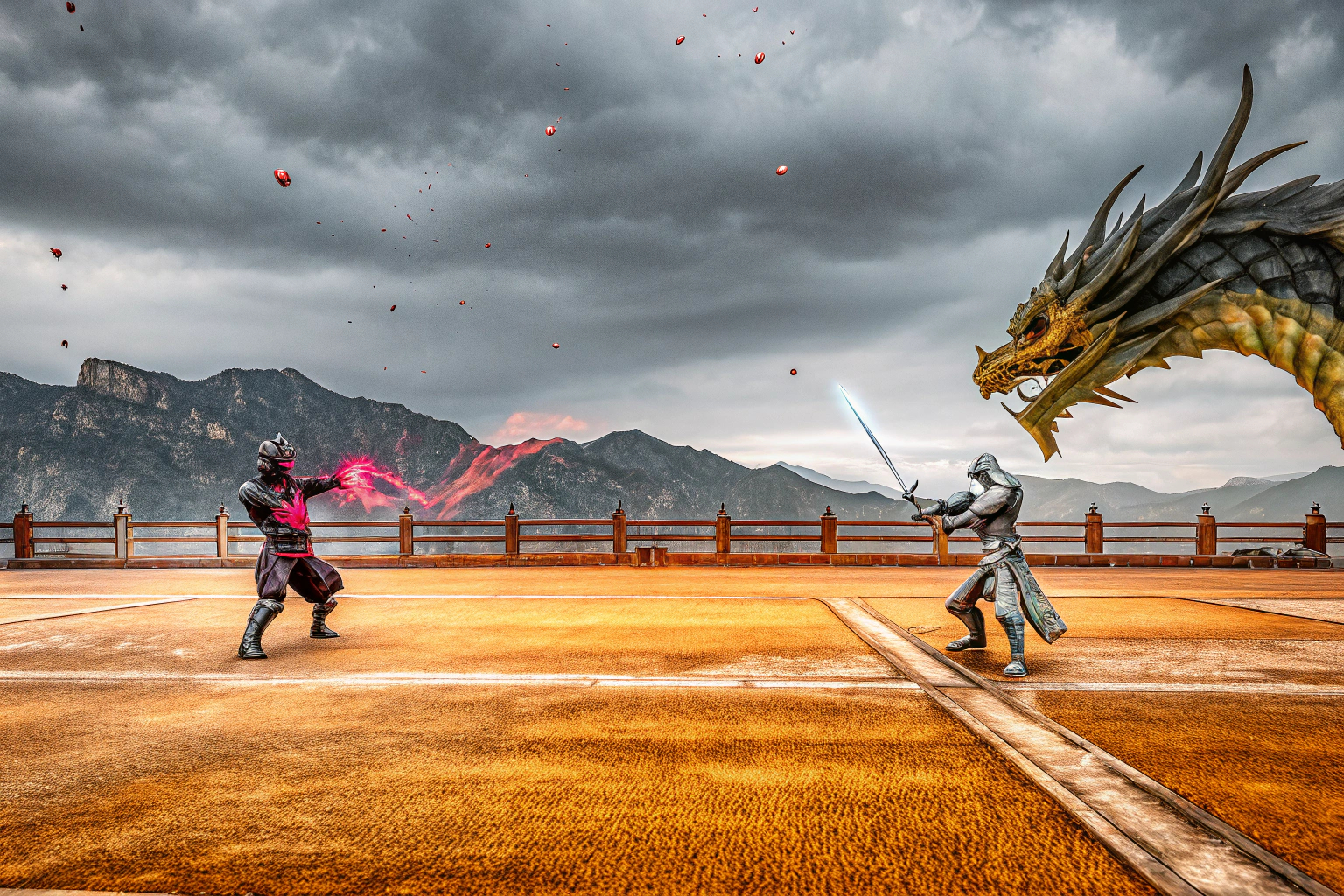 Eine epische Schlacht in Final Fantasy XVI mit beeindruckenden visuellen Effekten. Final Fantasy XVI epische Schlacht