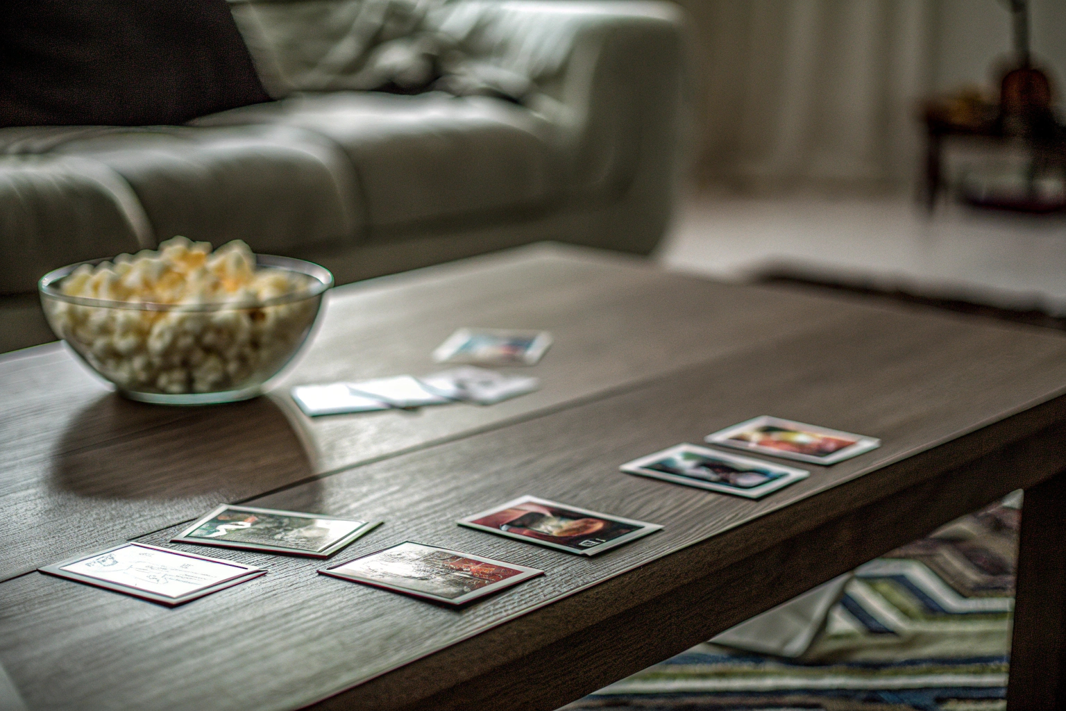 Eine Familie spielt zusammen das Hitster Musikkartenspiel. Familie spielt Hitster Musikkartenspiel