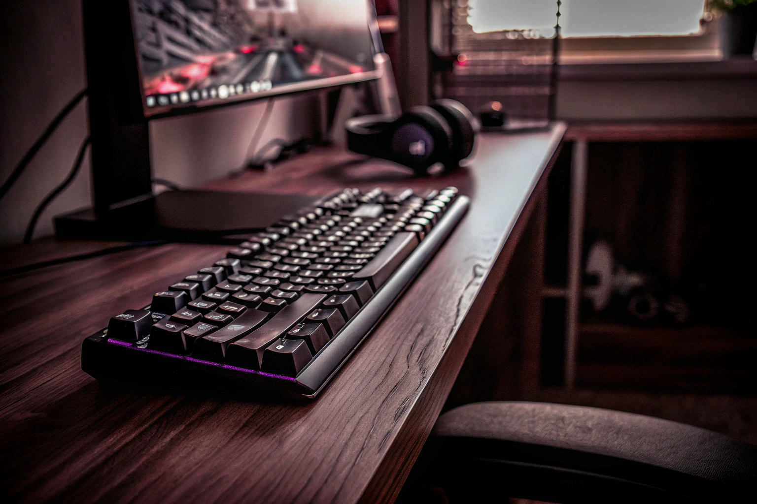 Eine Gaming-Station mit personalisierten Tastenkappen und Thumbsticks. Personalisierte Gaming-Station