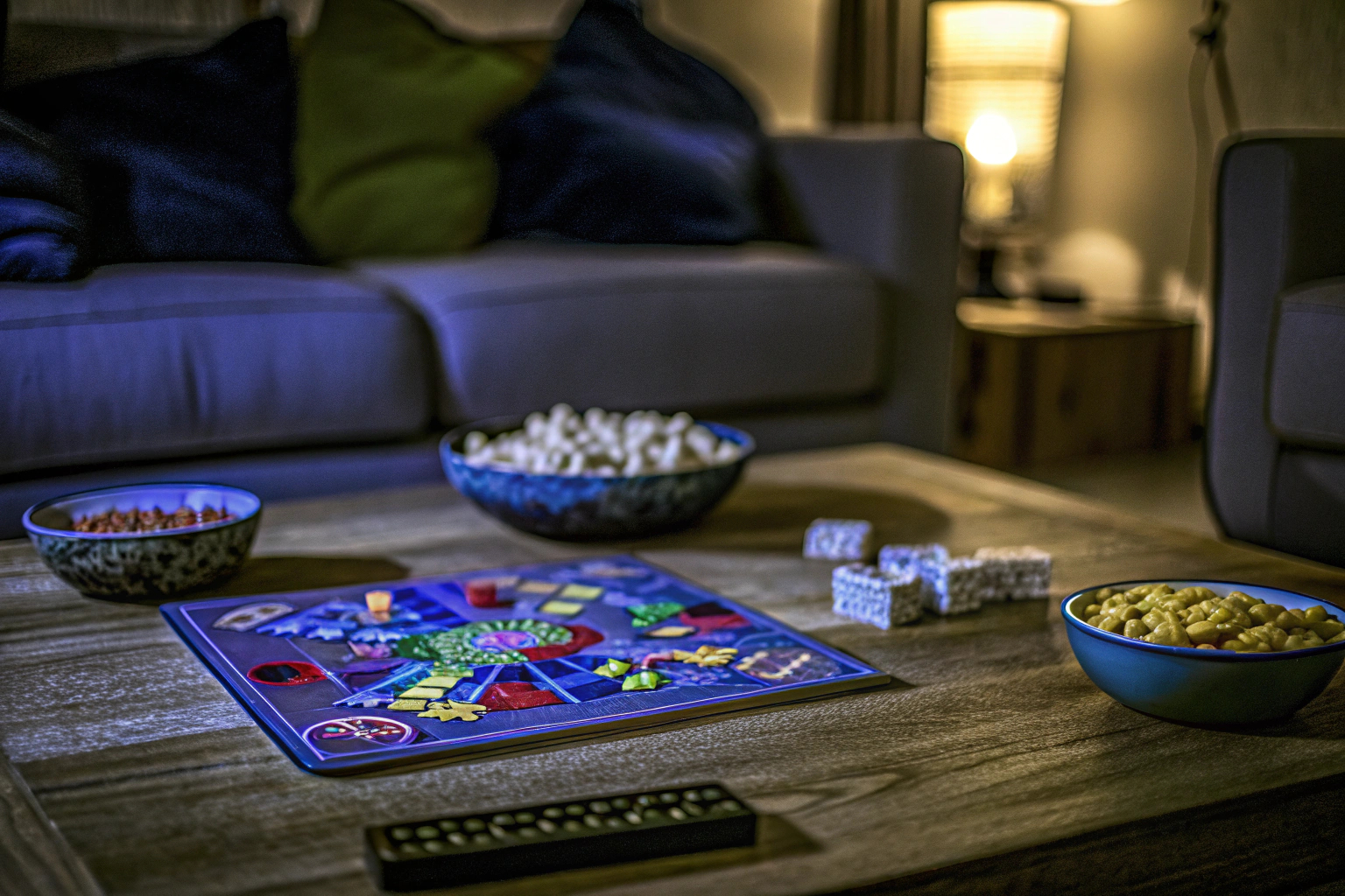Eine Gruppe von Freunden, die gemeinsam ein Brettspiel spielt. Freunde beim Brettspiel