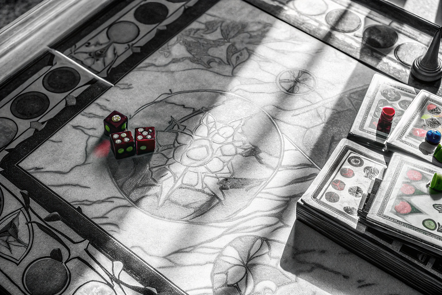 Eine Gruppe von Freunden spielt ein Brettspiel am Tisch, während sie strategische Entscheidungen treffen. Freunde spielen ein Brettspiel