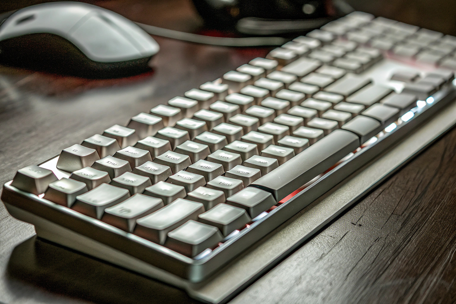 Eine hochwertige Gaming-Tastatur mit RGB-Beleuchtung. Hochwertige Gaming-Tastatur