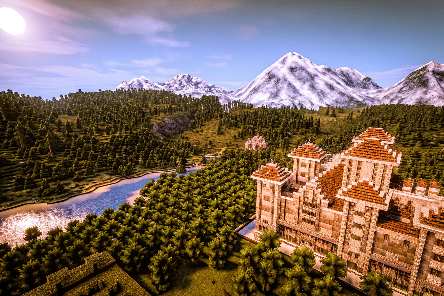 Eine kreative Minecraft-Konstruktion, die die Möglichkeiten des Bauens und Erkundens im Spiel zeigt. Minecraft PS5 Baukunst