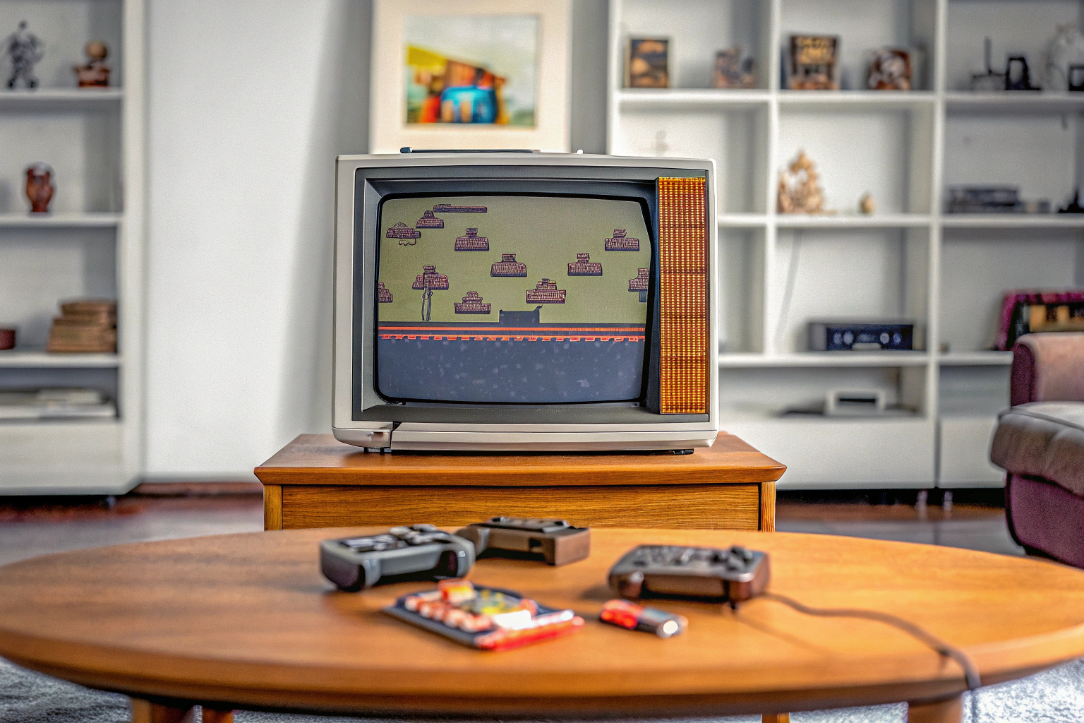Retro-Spielekonsole mit Klassikern