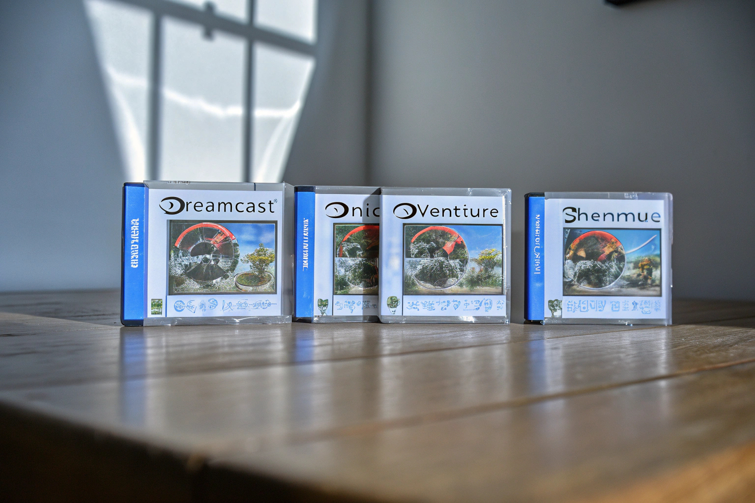 Eine Sammlung von Dreamcast-Spielen in ihren Hüllen Dreamcast Spiele Sammlung