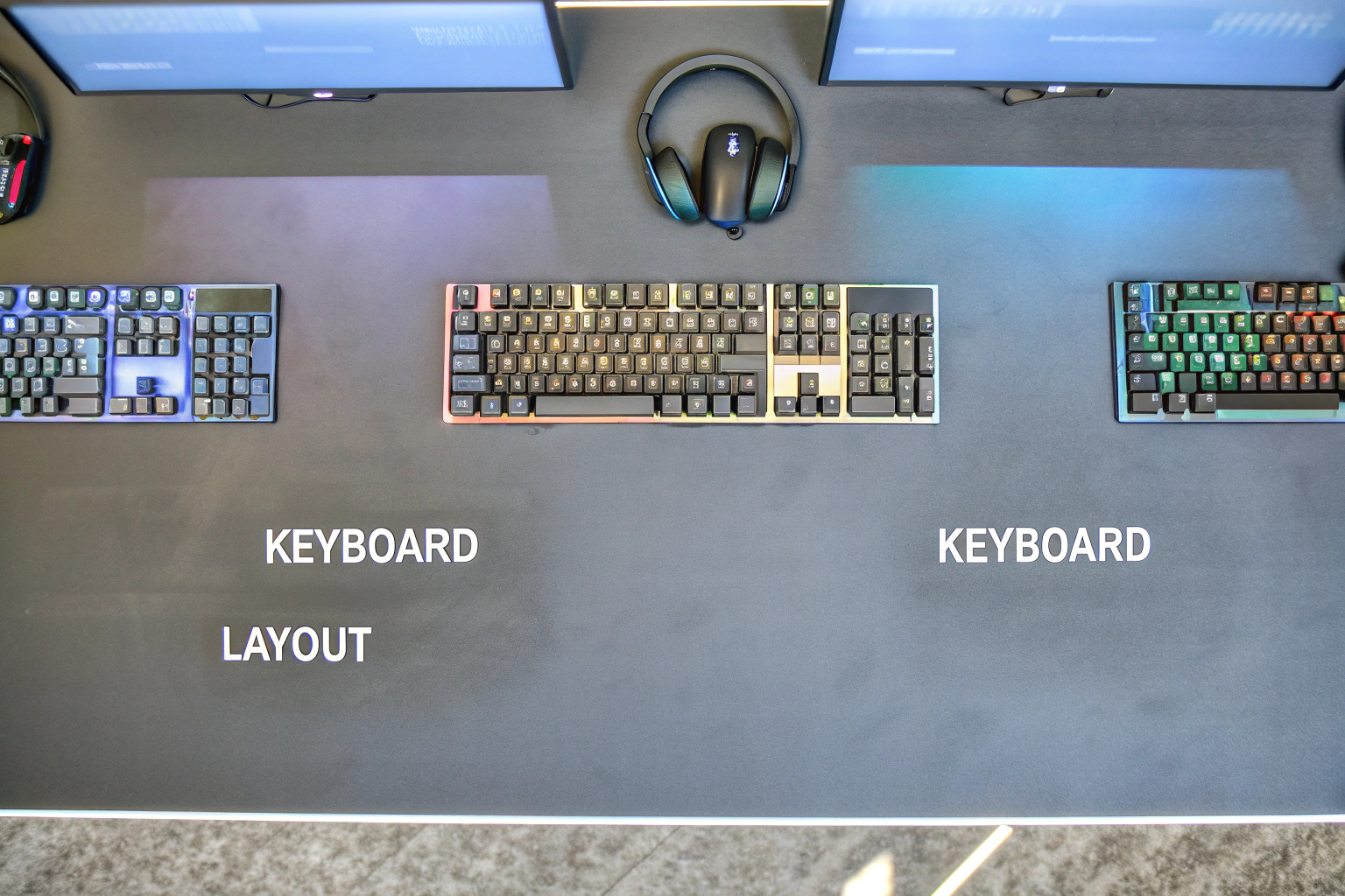 Eine Übersicht verschiedener Tastaturlayouts, die die Unterschiede in der Tastenanordnung zeigt. Vergleich verschiedener Tastaturlayouts