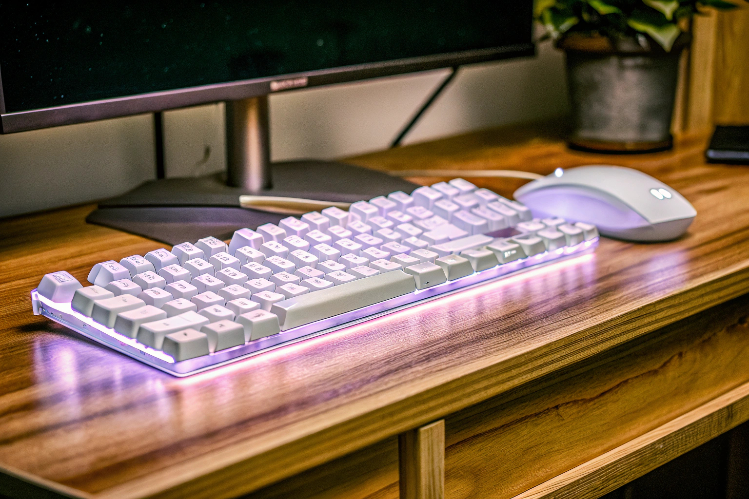 Ergonomisches Gaming-Setup mit Maus und Tastatur, das Komfort und Effizienz vereint. Ergonomisches Gaming-Setup