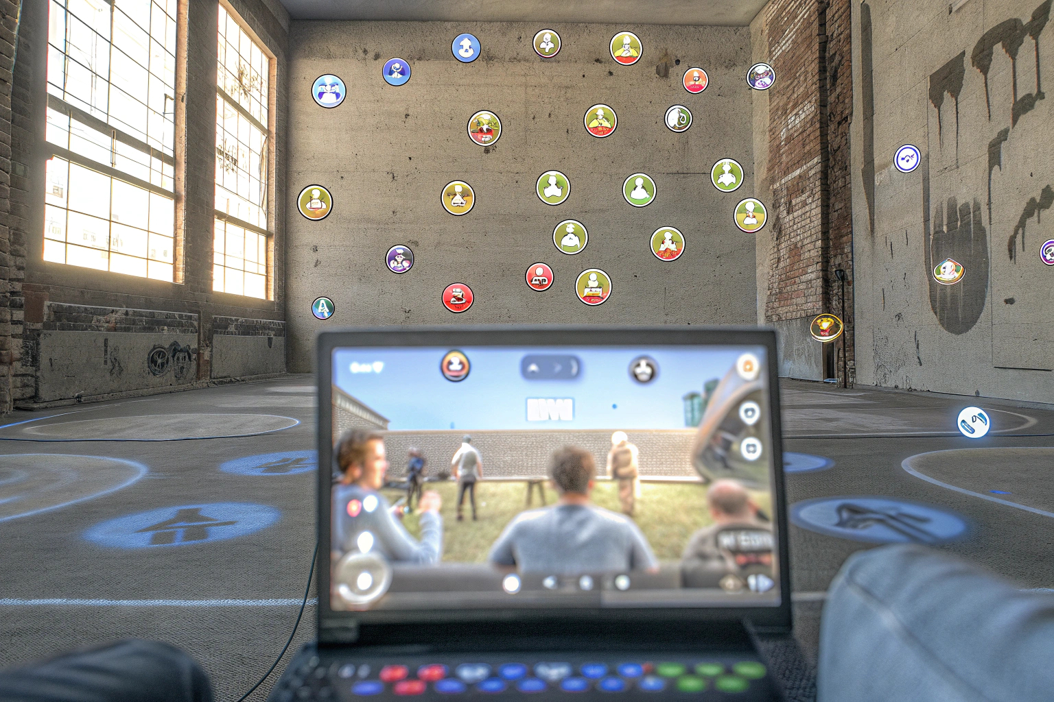 Gamer auf einem Discord-Server, die ein Spiel koordinieren und sich austauschen. Gamer auf Discord