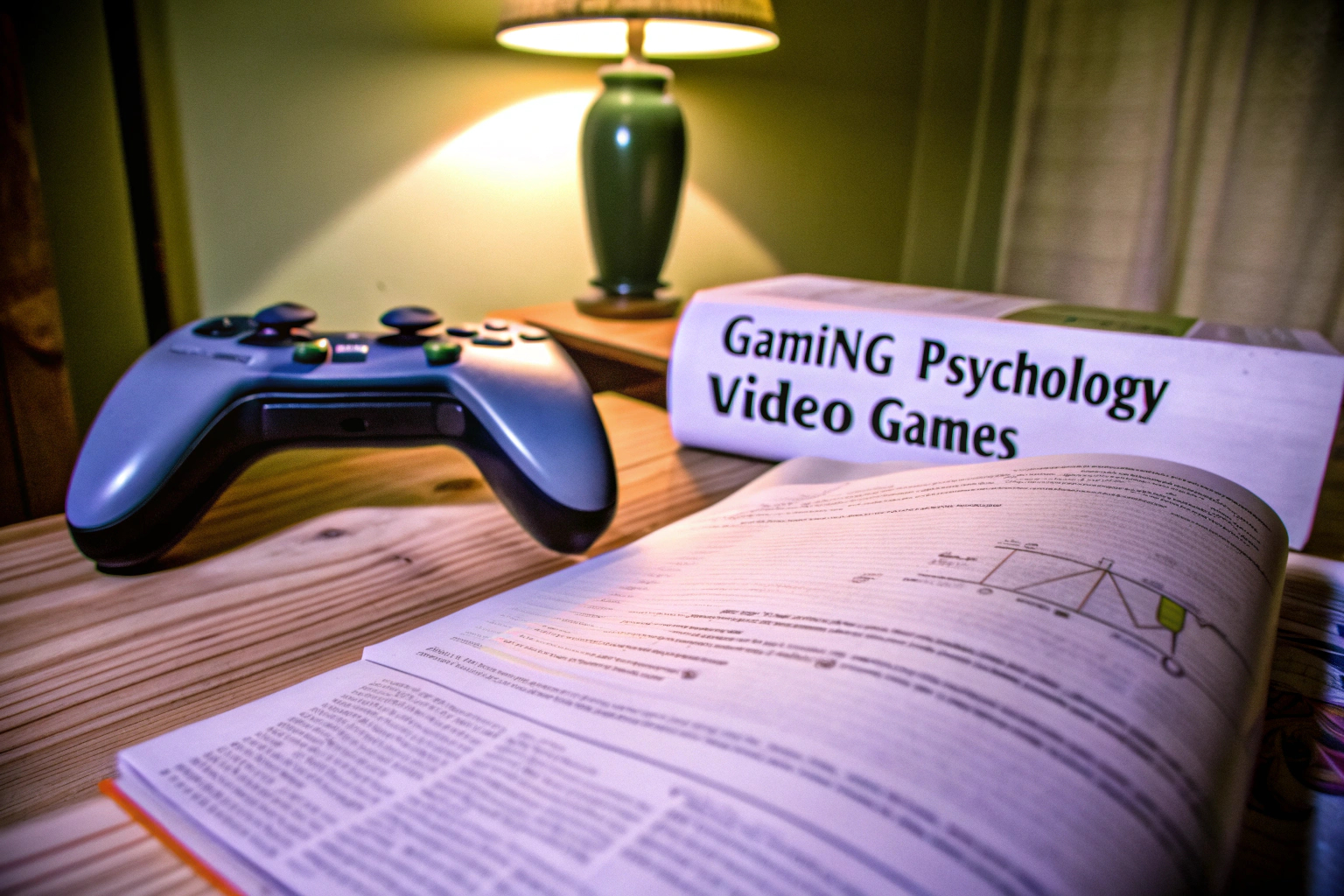 Gaming-Controller und Psychologie-Buch