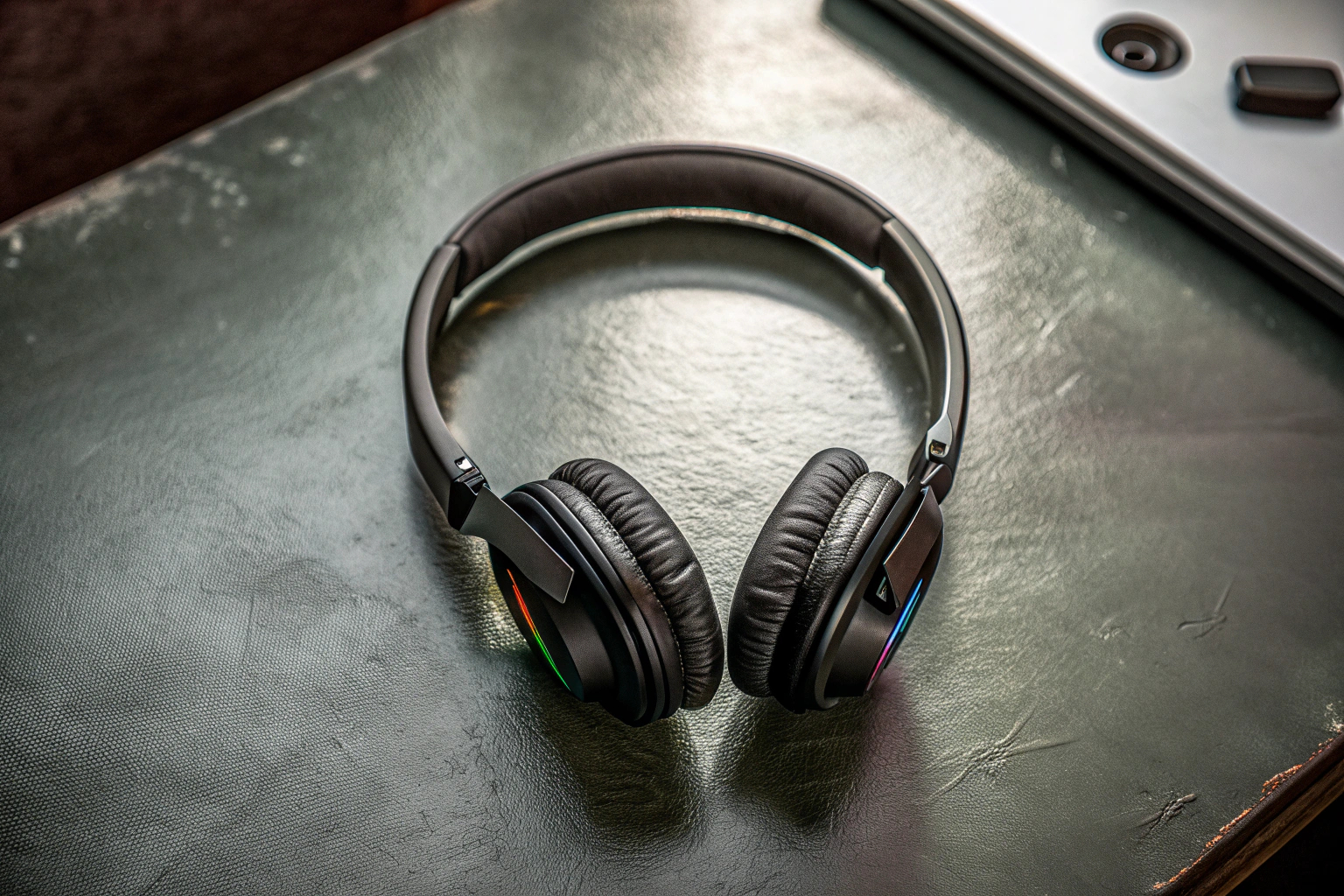Gaming-Headset mit RGB-Beleuchtung und komfortablen Ohrpolstern. Gaming-Headset mit RGB-Beleuchtung