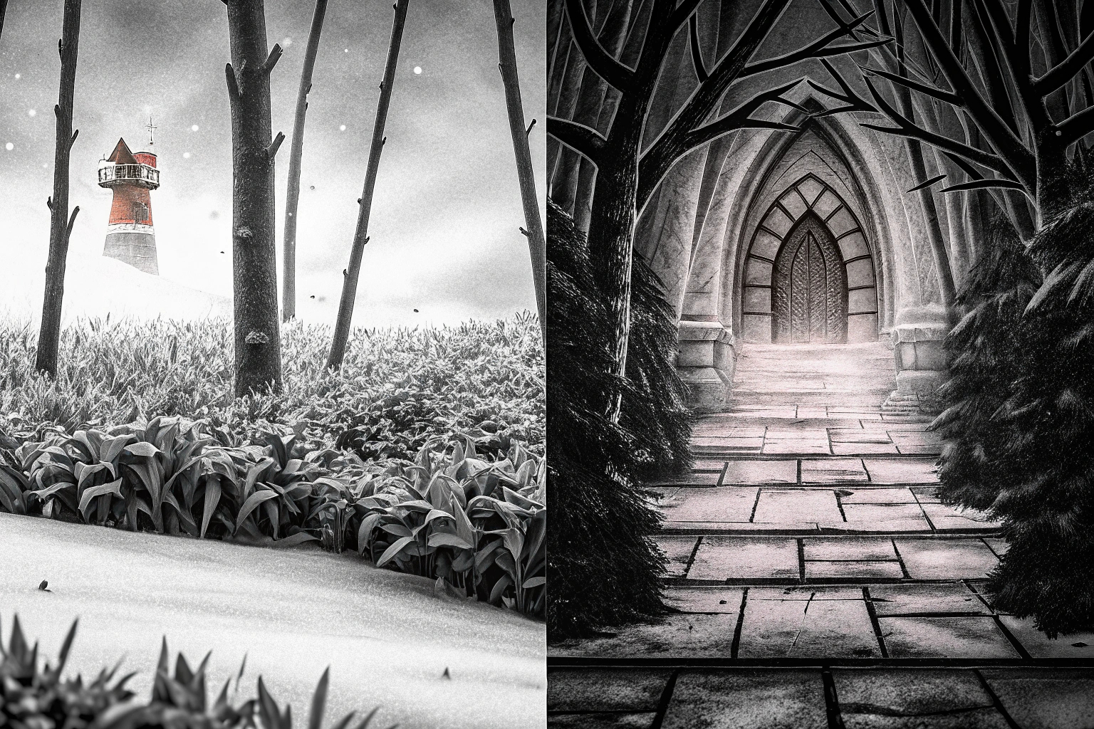 Grafiken aus den Spielen Bastion und Limbo. Bastion und Limbo Spiele