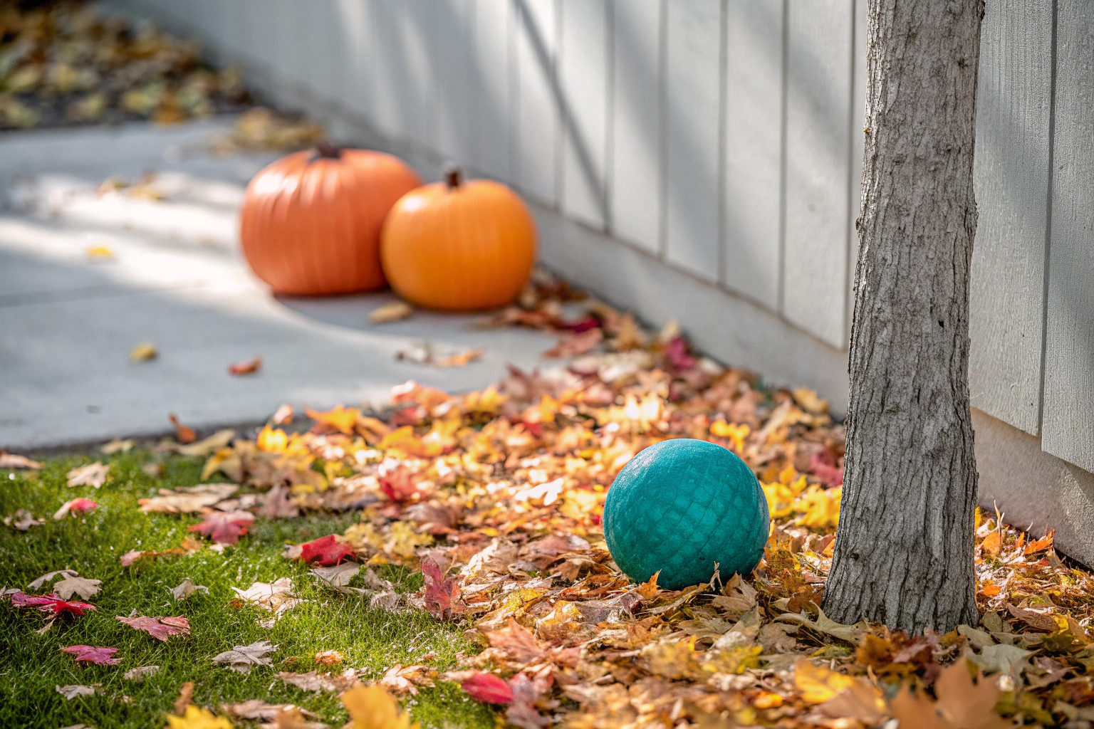 Kinder spielen draußen im Garten mit einem Klettballspiel. Kinder spielen Klettball im Garten