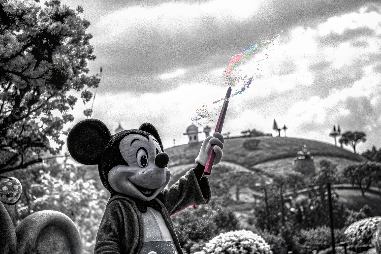 Micky Maus mit einem magischen Pinsel in einer bunten, abenteuerlichen Welt. Disney Epic Mickey Gameplay
