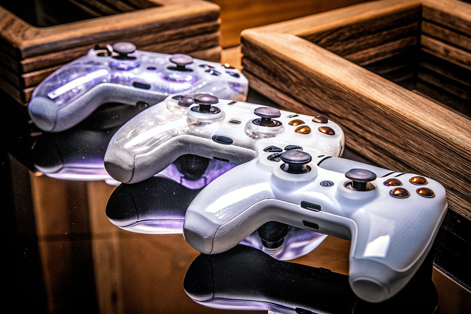 Moderne Gaming-Controller mit fortschrittlichen Materialien und ergonomischem Design. Moderne Gaming-Controller