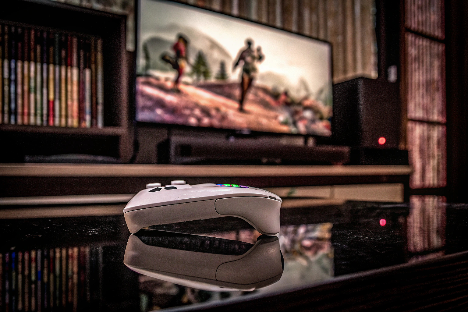 Moderne Gaming-Konsole mit beeindruckender Grafik und zahlreichen Funktionen. Moderne Gaming-Konsole