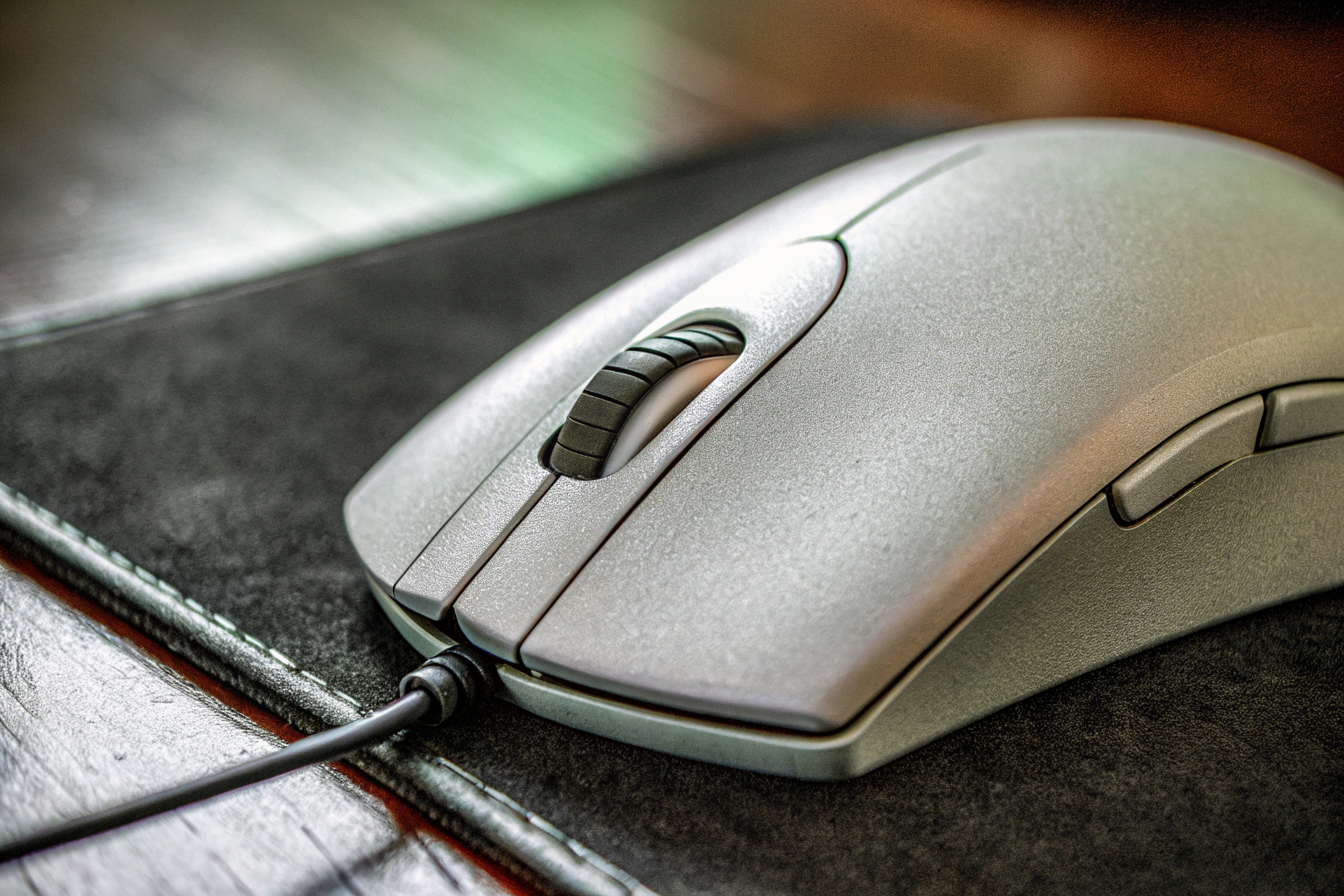 Nahaufnahme der Razer DeathAdder Essential Gaming-Maus, die ihre ergonomische Form zeigt. Razer DeathAdder Essential Gaming-Maus