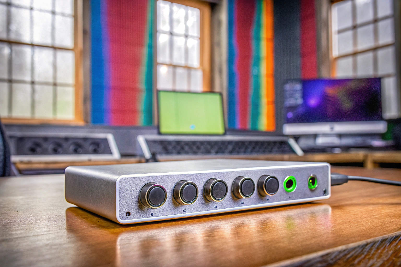 PreSonus Quantum ES 2 USB-C Audio-Interface in einem professionellen Musikstudio. PreSonus Quantum ES 2 USB-C Audio-Interface