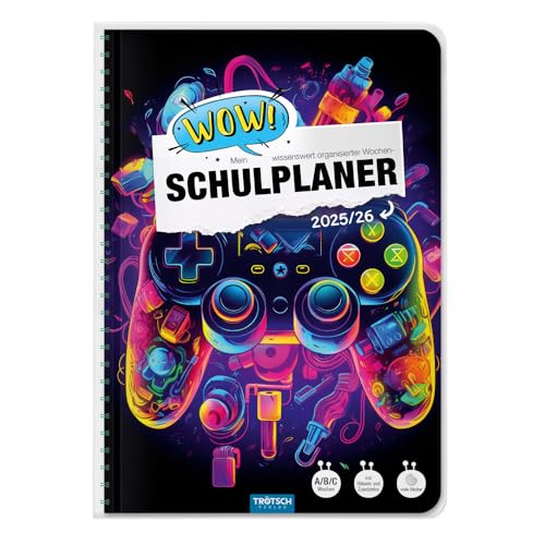 TRÖTSCH - Schulplaner WOW Gaming 25/26