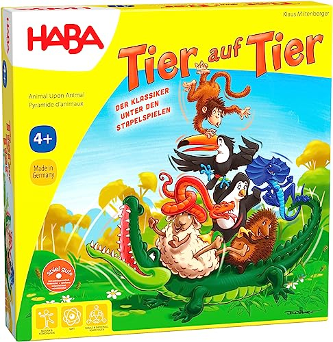 HABA Tier auf Tier – Stapel- und Würfelspiel