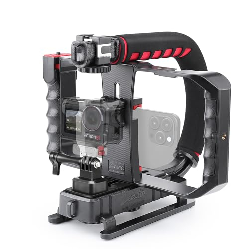 Zeadio Tripel Zubehörschuh Handheld Stabilisator