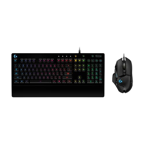 Logitech G G502 HERO Kabelgebundene Gaming-Maus und G213 RGB Gaming-Tastatur