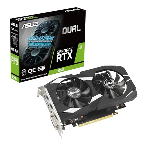 ASUS Dual GeForce RTX 3050 OC Edition 6GB GDDR6 Gaming Grafikkarte