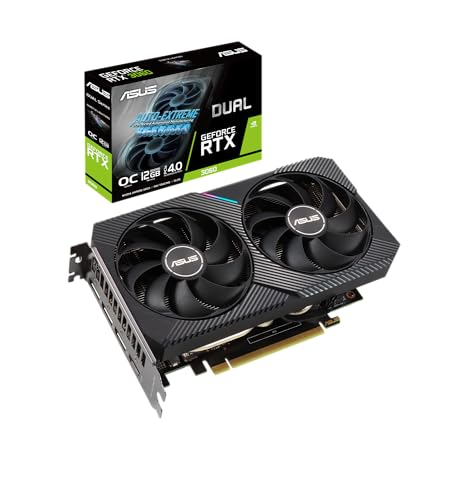 ASUS GeForce Dual RTX 3060 12GB V2 OC Edition Gaming Grafikkarte