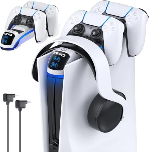 PS5 Controller Ladestation mit Headset Halter