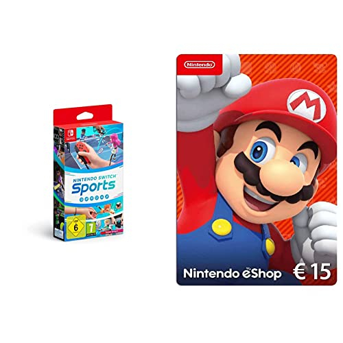 Nintendo Switch Sports (inkl. Beingurt) - [Nintendo Switch] + eShop Card | 15 EUR Guthaben (Download Code)
