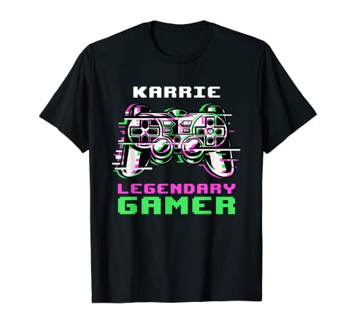 Karrie - Legendary Gamer - Personalisiert T-Shirt