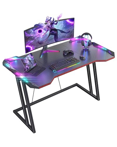 CubiCubi Gaming Schreibtisch, 120 x 60 cm Esport Ergonomischer Computertisch
